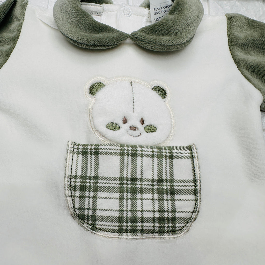 Tutina ciniglia orso verde 30406