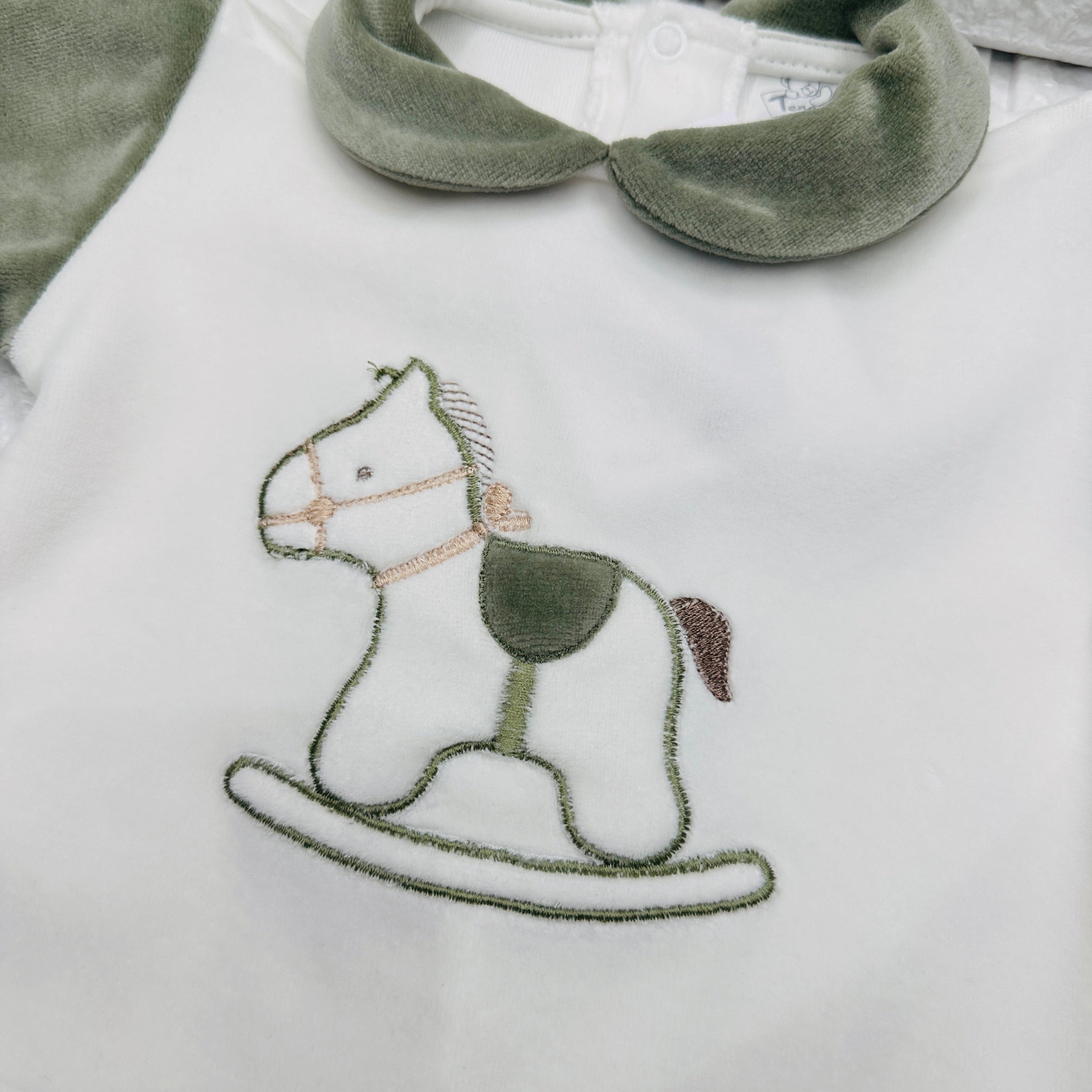 Tutina ciniglia Cavallo verde 30406