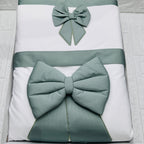Set nascita ciniglia fiocco verde
