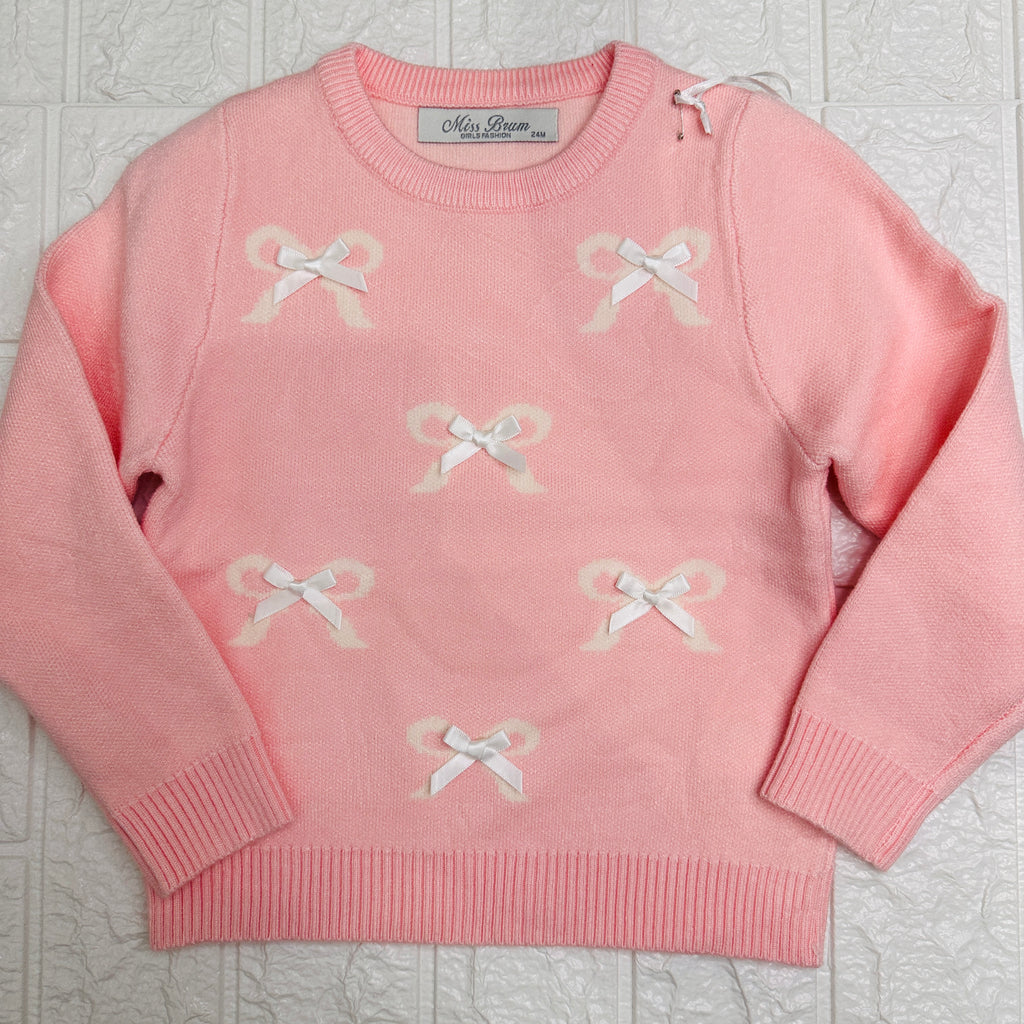 Maglioncino fiocchetti rosa