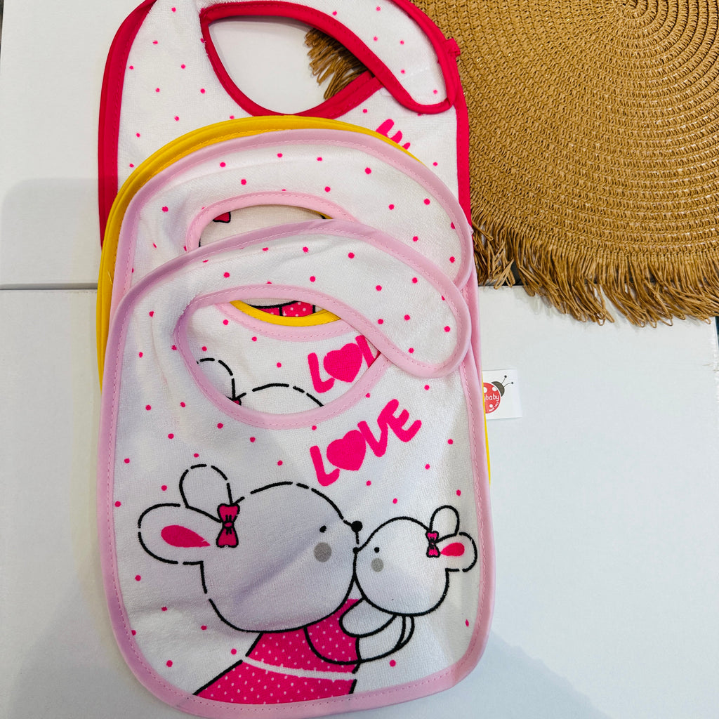 Set 6 bavette a strappo neonata