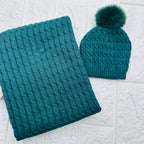 Cappello+scialle verde