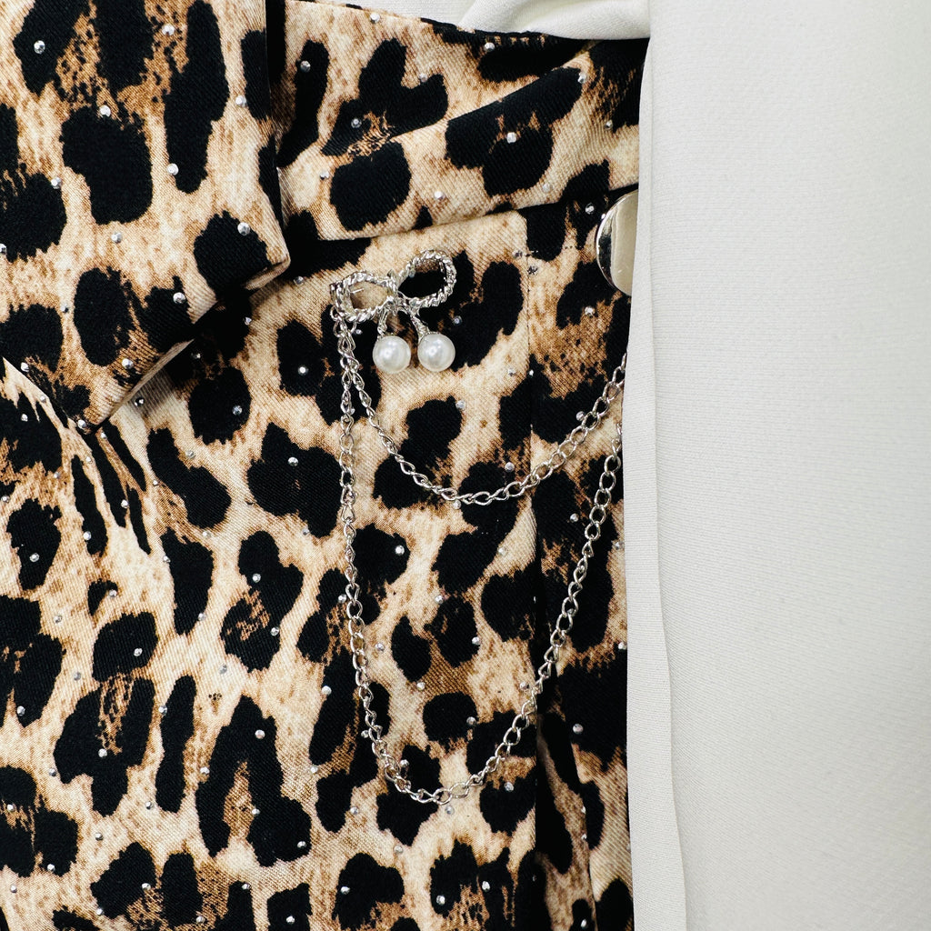 Completo bimba cravatta animalier