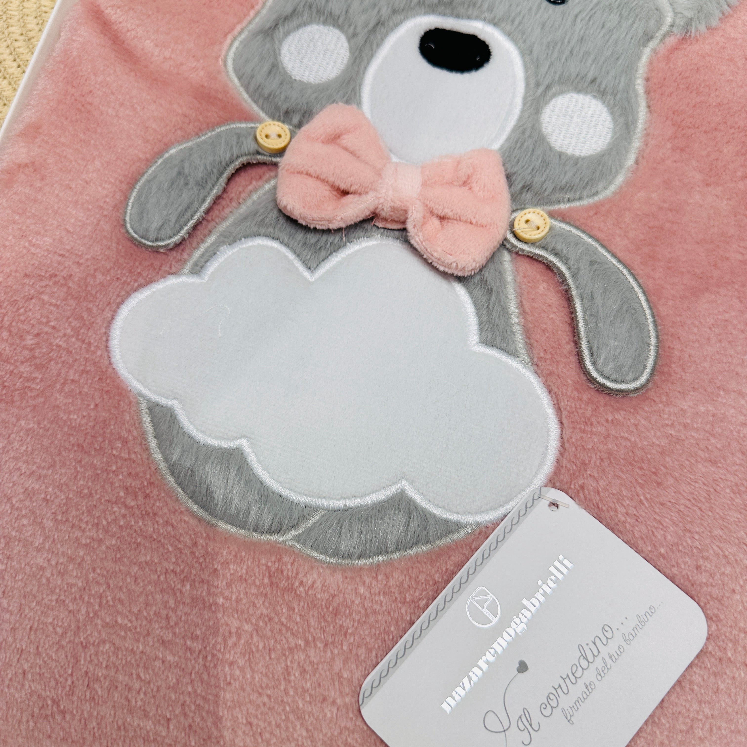 Coperta pile Dim 75x90 cagnolino Rosa