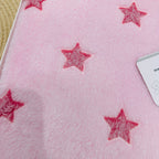 Coperta  Culla stelle rosa dim100x104