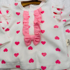 Tutina ciniglia cuori rosa