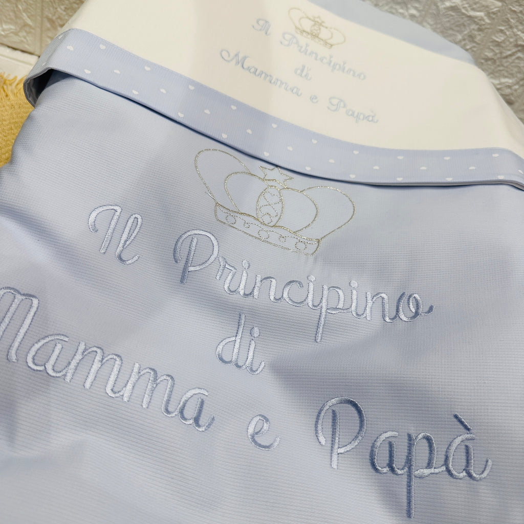 Set Completo carrozzina Principino Celeste