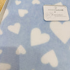 Coperta Culla pile cuore celeste  dim100x104