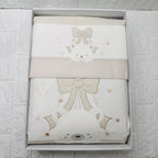 Set completo carrozzina orso fiocco sopra tortora