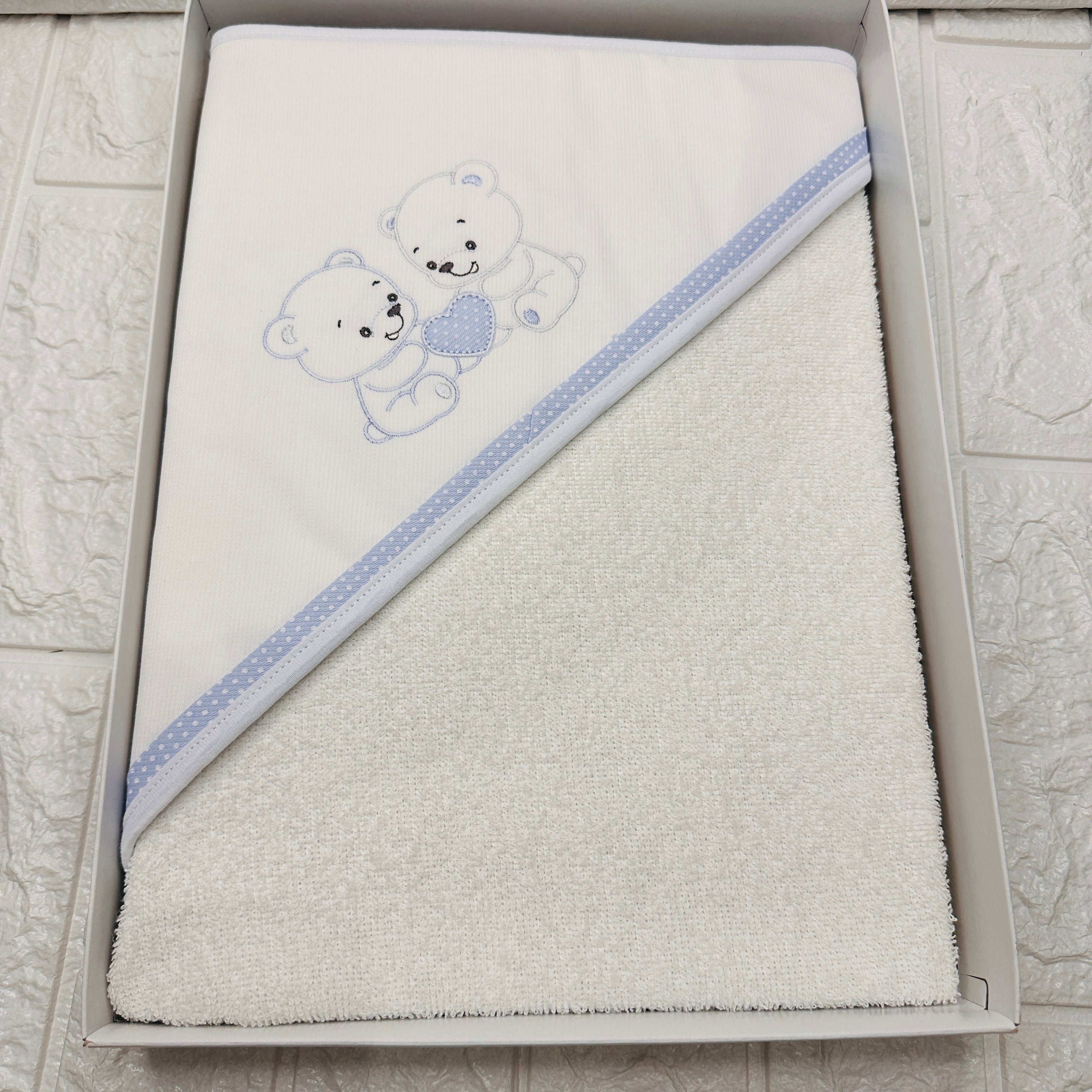 Accappatoio celeste neonato ART AT001153