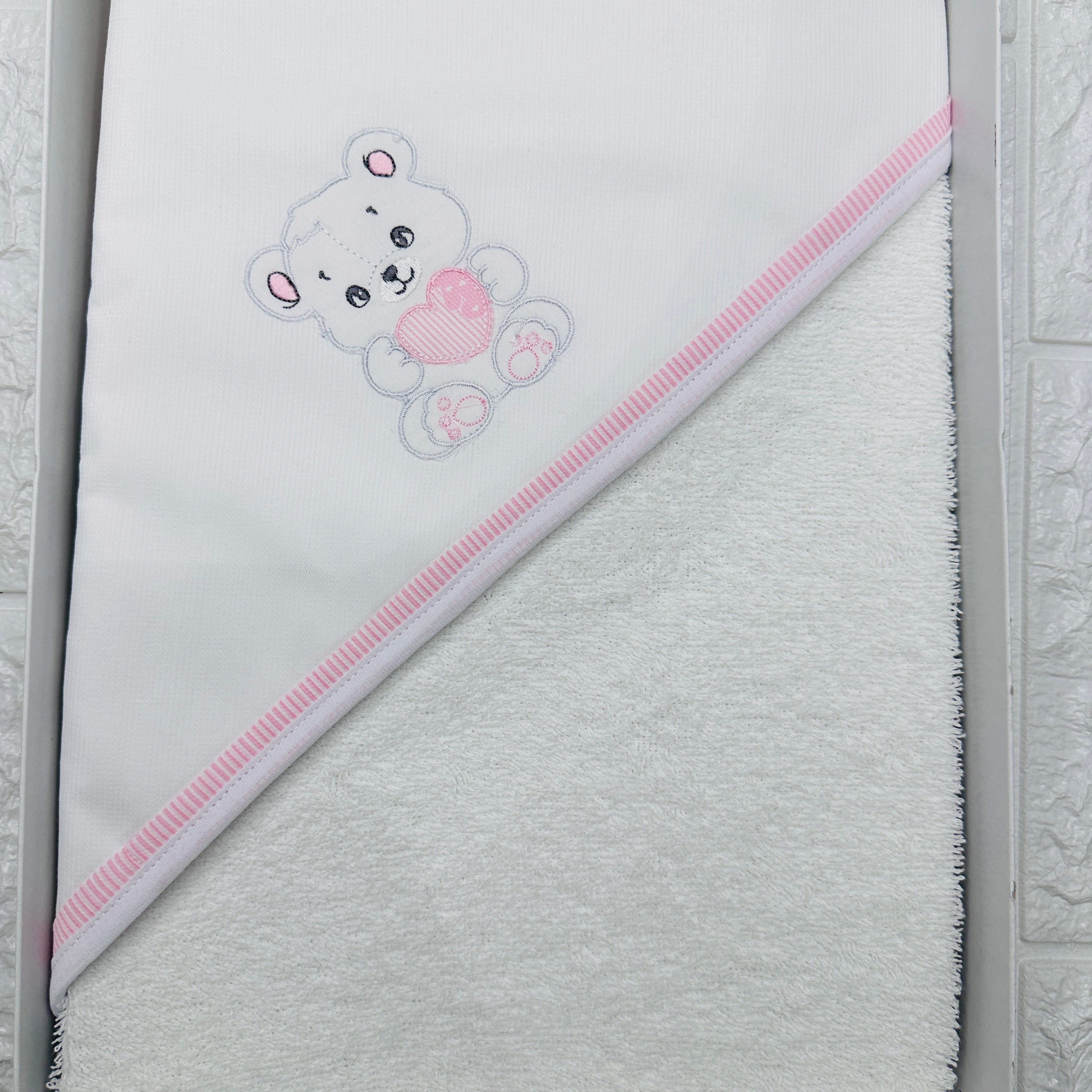 Accappatoio neonata rosa  ART AT001157