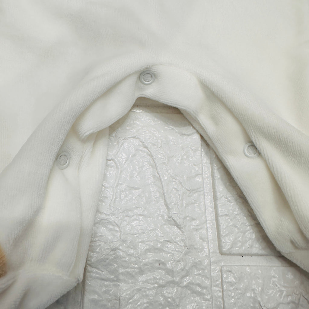 Tutina ciniglia orsetto panna 30407