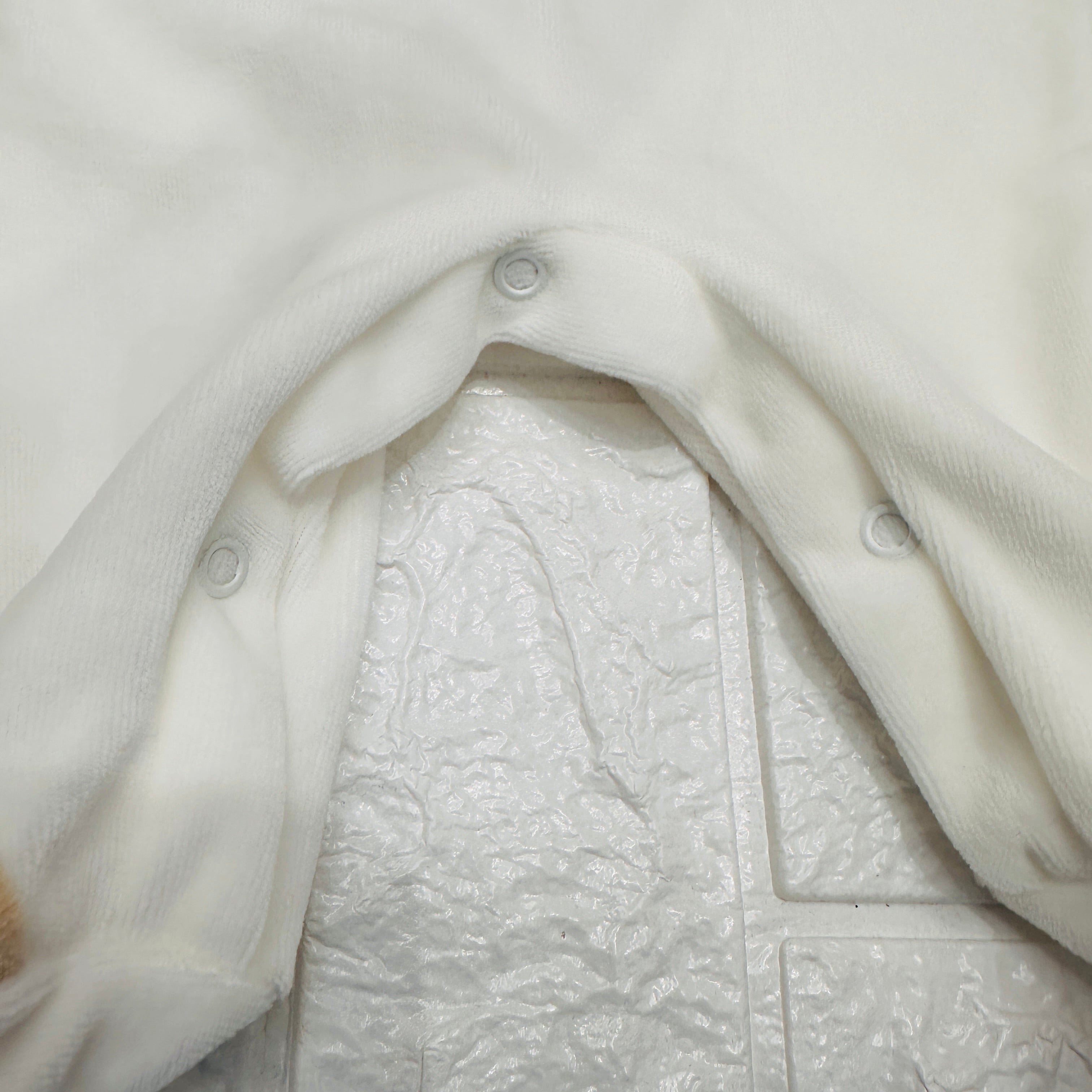 Tutina ciniglia orsetto panna 30407