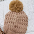 Cappello + scialle Marrone