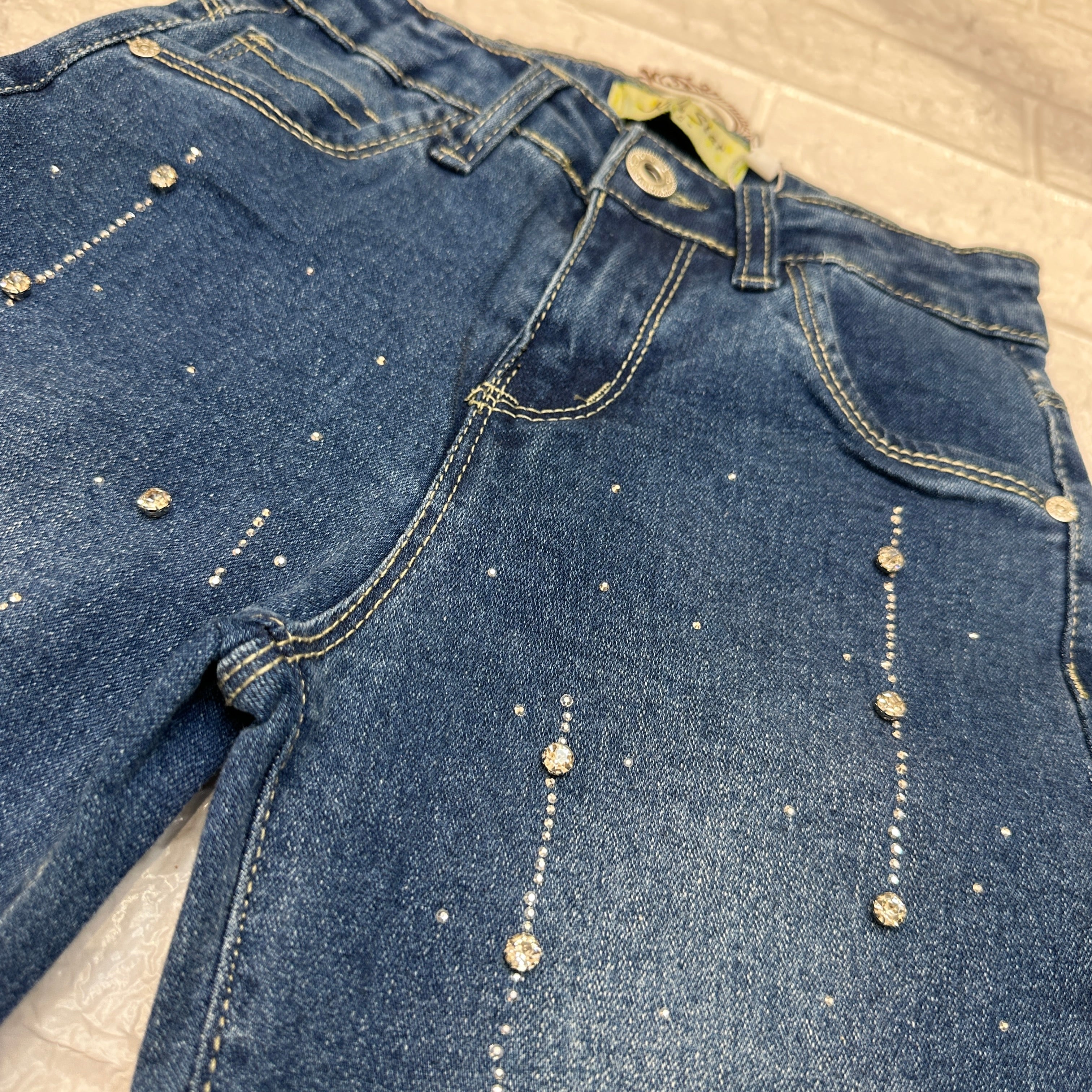Jeans bimba brillantini PT5003