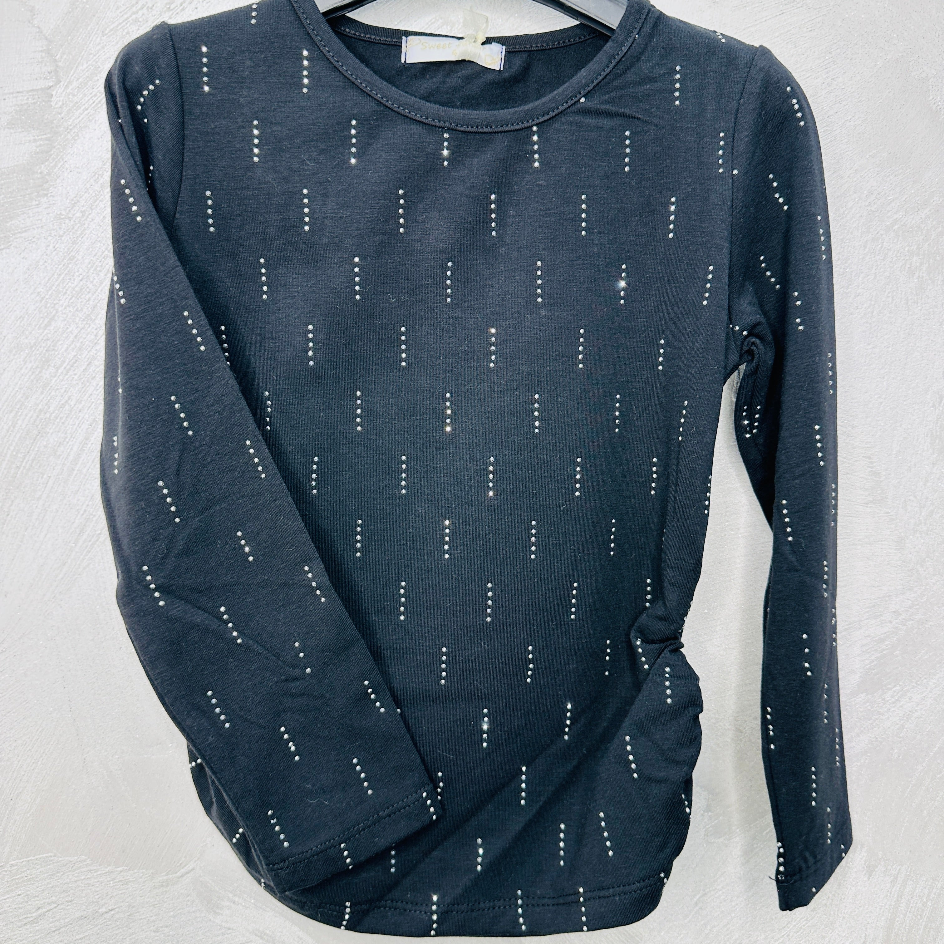 Maglia Bimba Brillantini nera