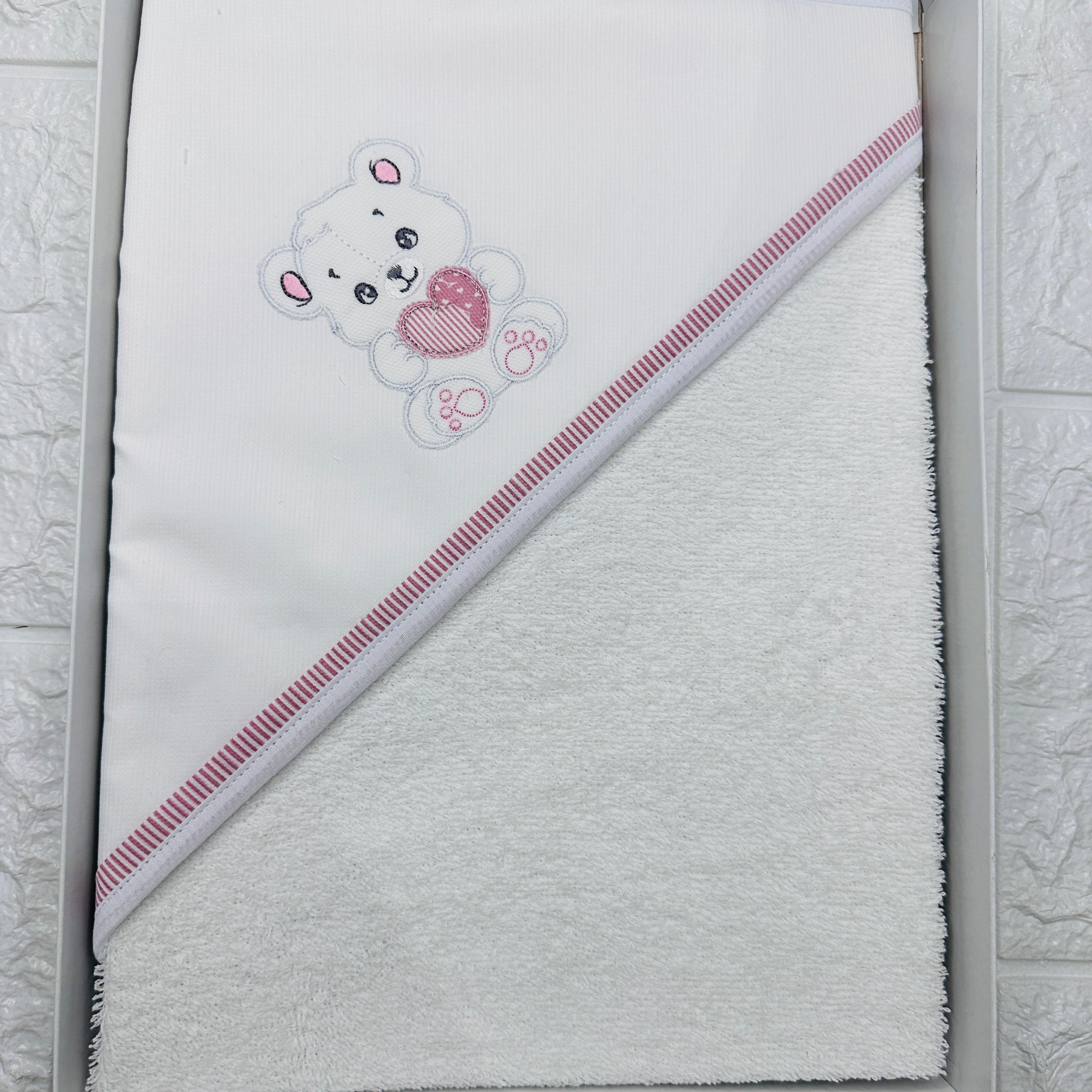Accappatoio neonata  rosa antico ART AT001157