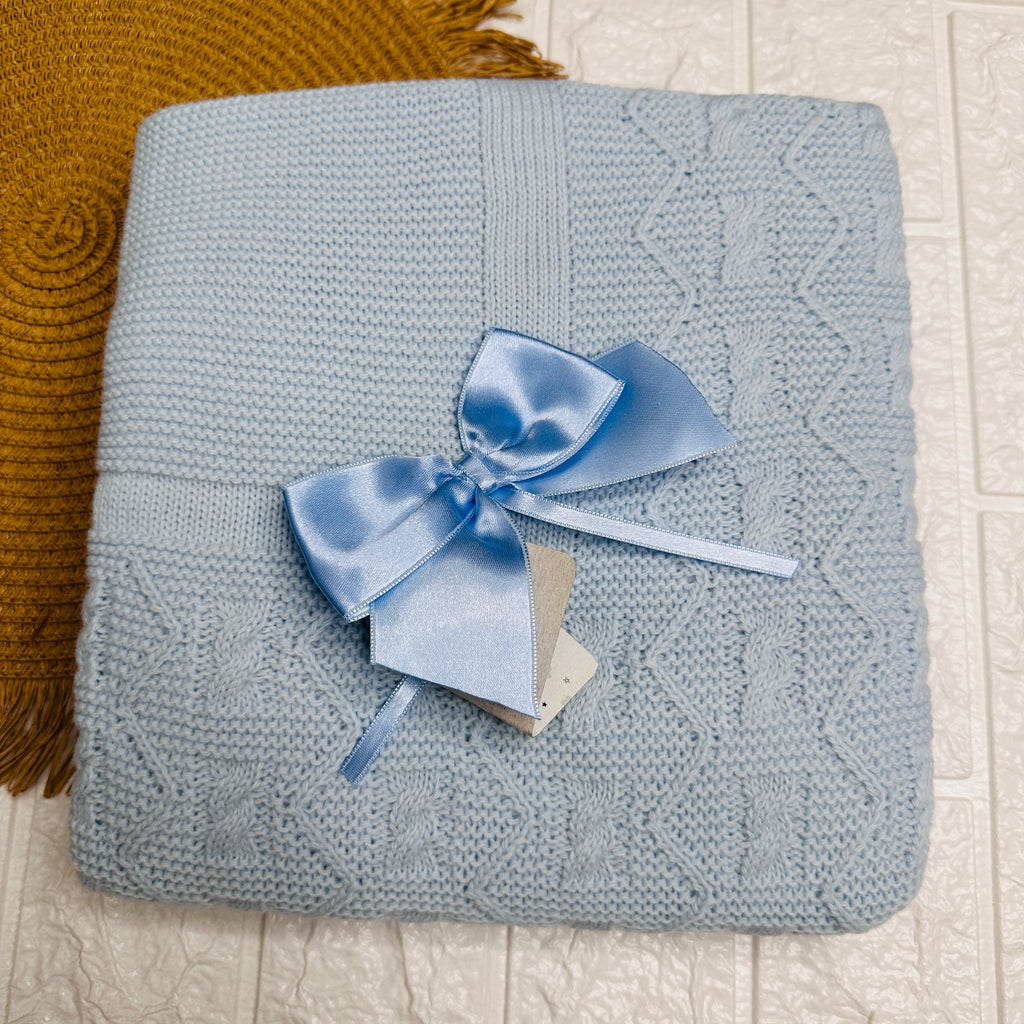 Coperta Misto filo Dim:75x90 Celeste