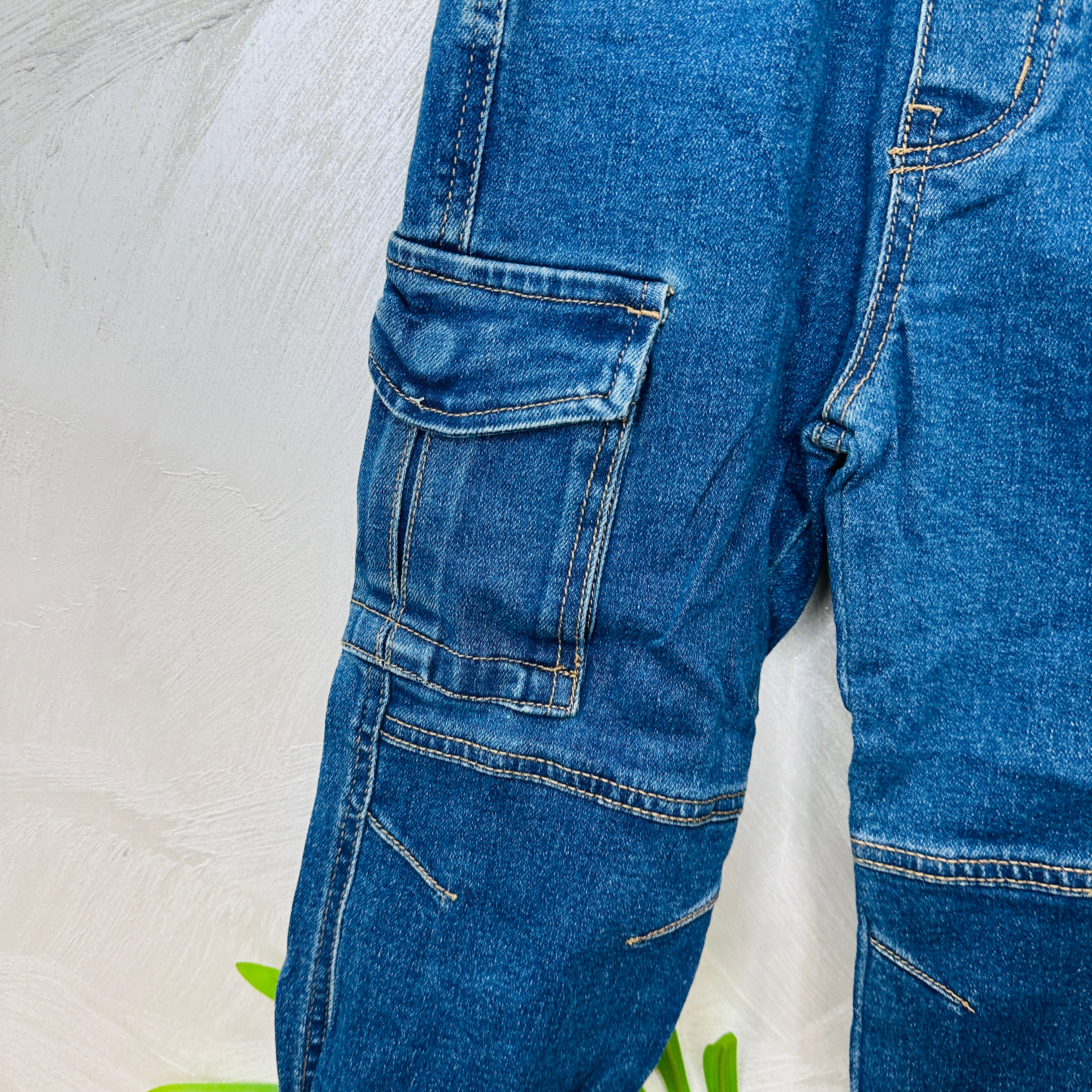 Jeans Cargo Blu