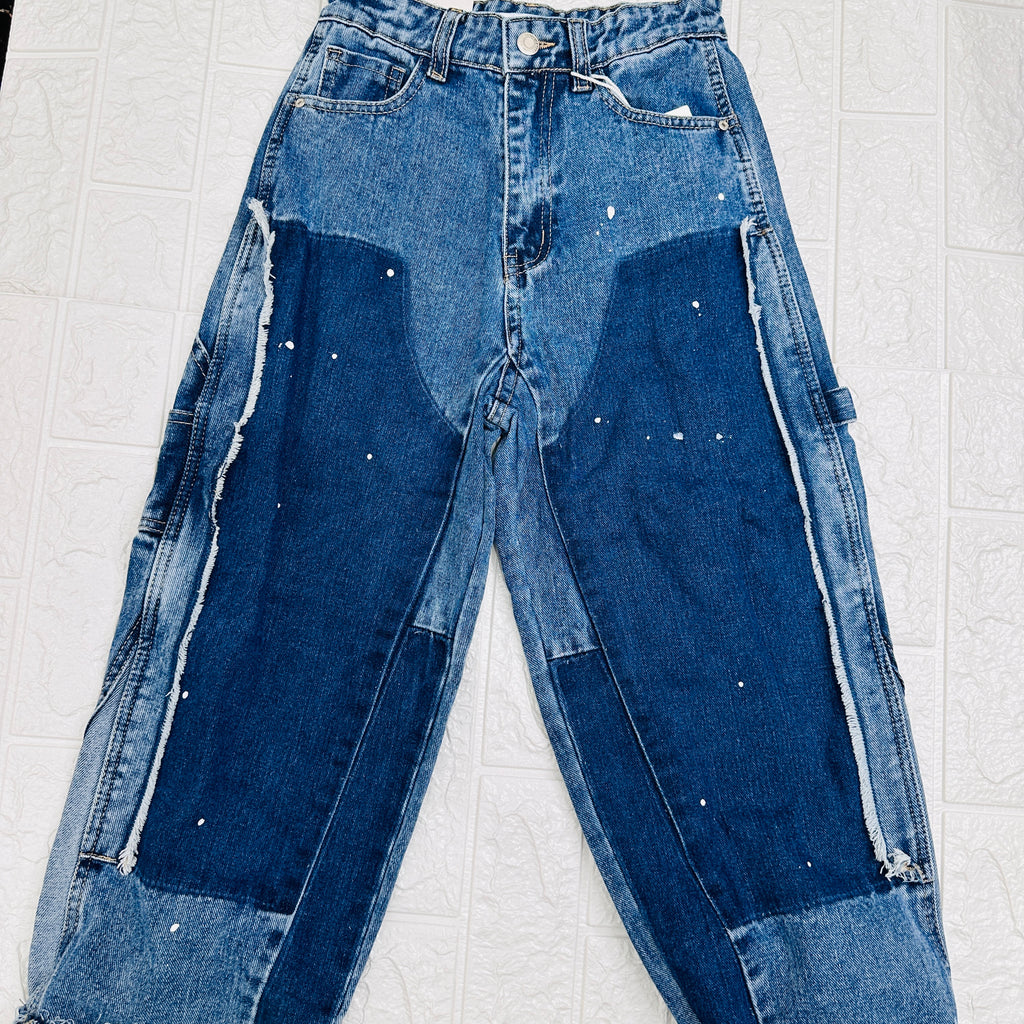 Jeans Modello Ballon blu