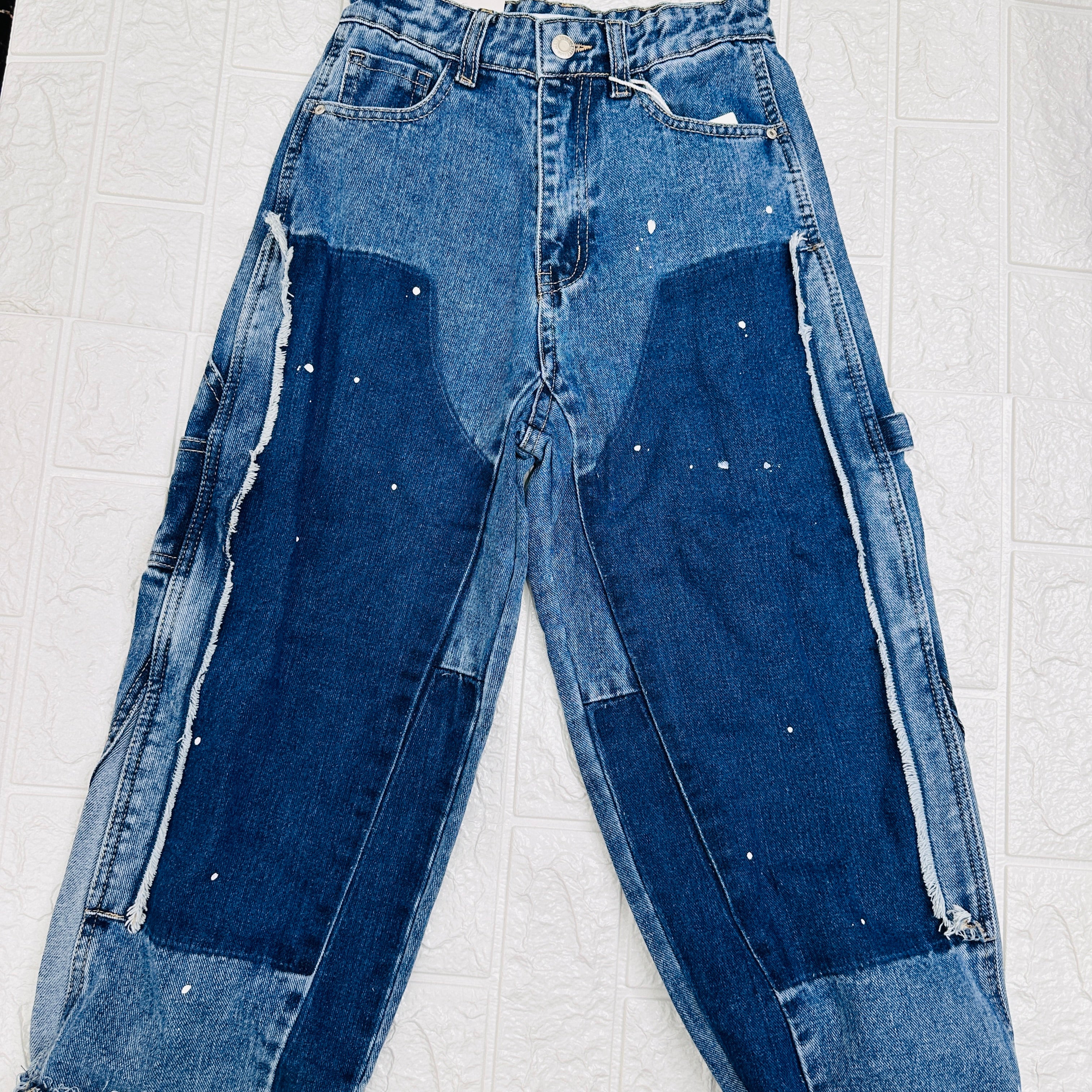 Jeans Modello Ballon blu