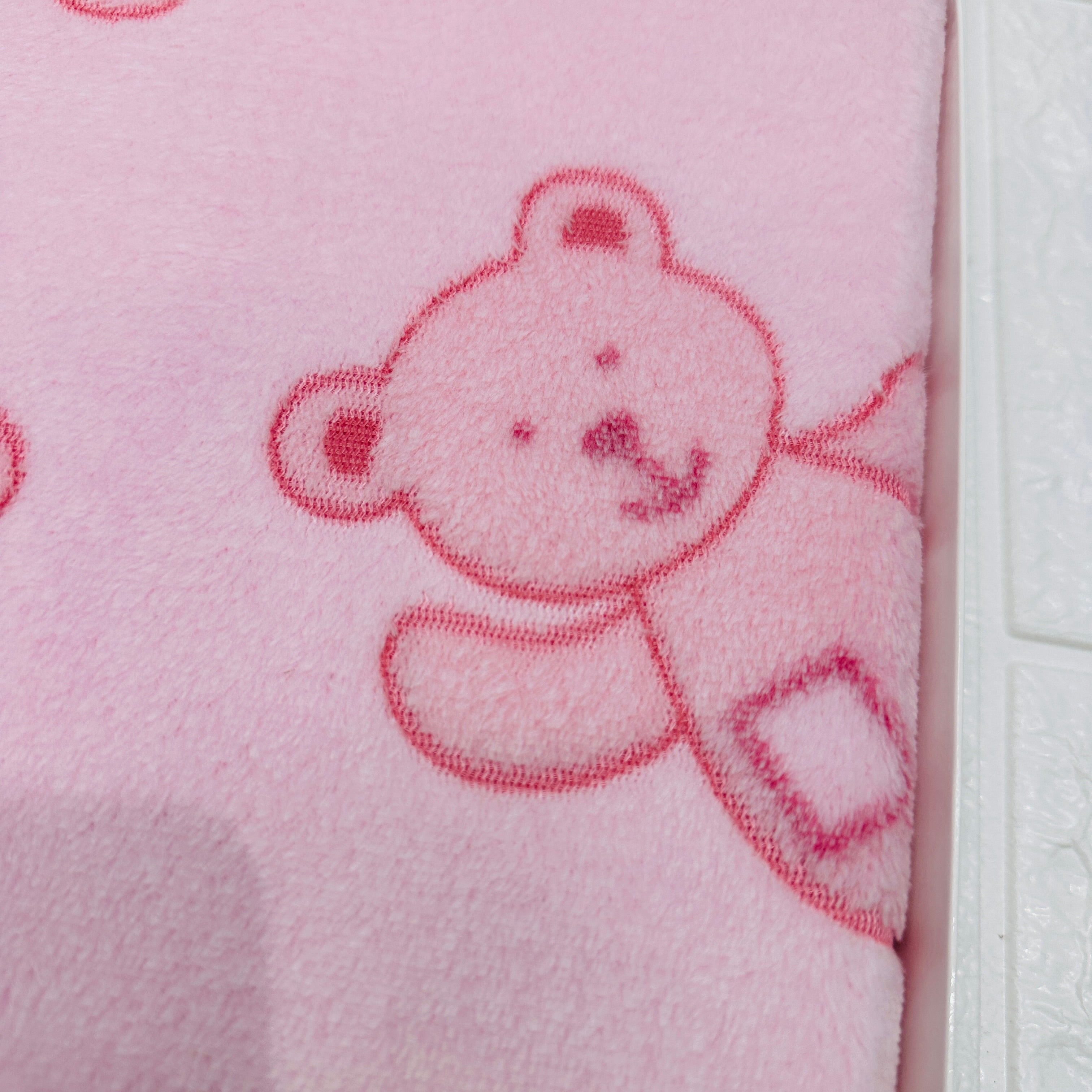 Coperta  Culla orso rosa dim100x104