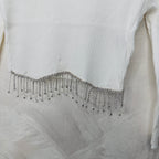 Maglioncino Bimba pendenti bianco