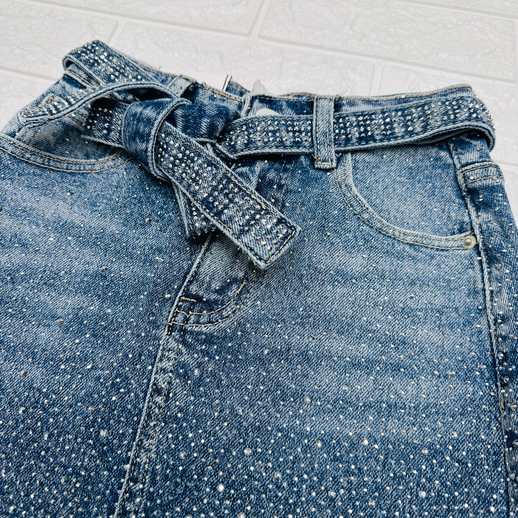 Gonna Jeans Bimba Brillantini Z54