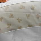 Set completo carrozzina orso cuore panna