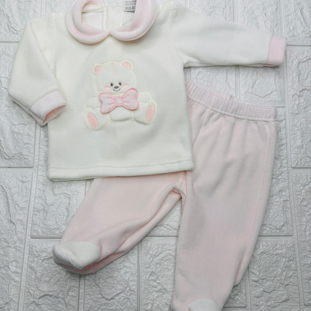 Tutina ciniglia orso fiocco rosa 31411