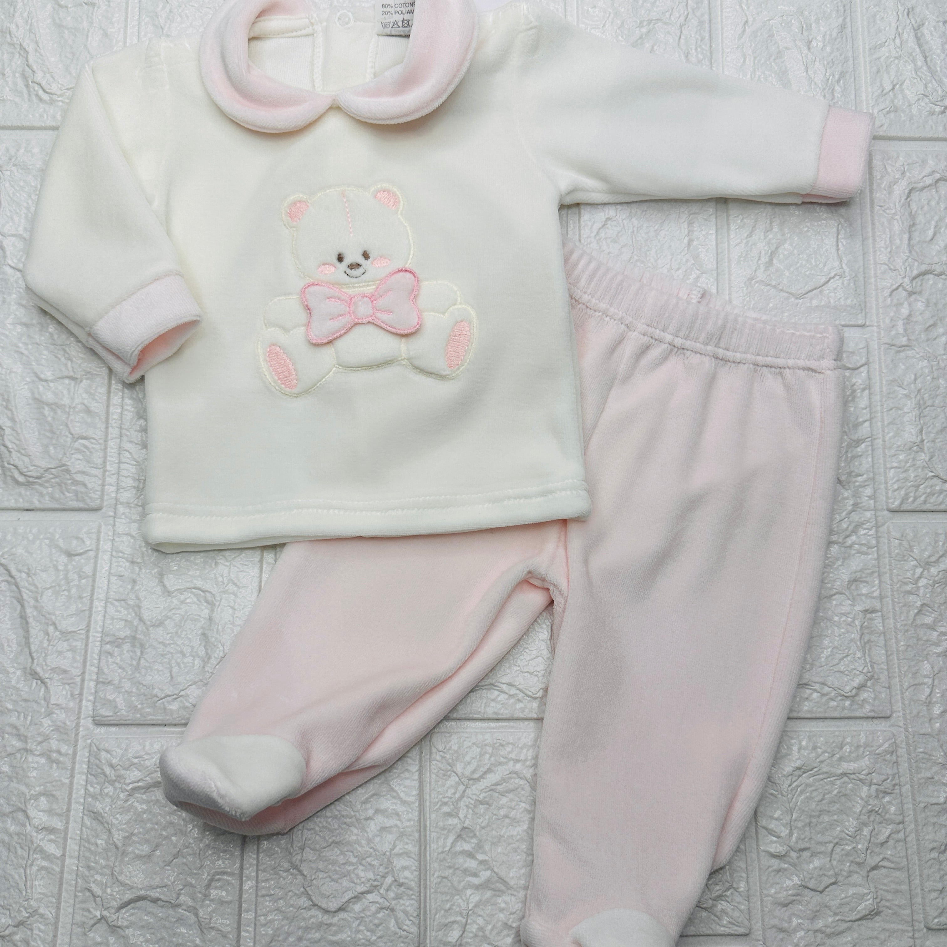 Tutina ciniglia orso fiocco rosa 31411