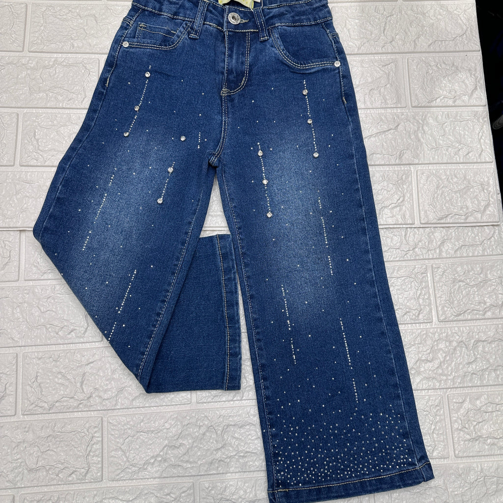 Jeans bimba brillantini PT5003