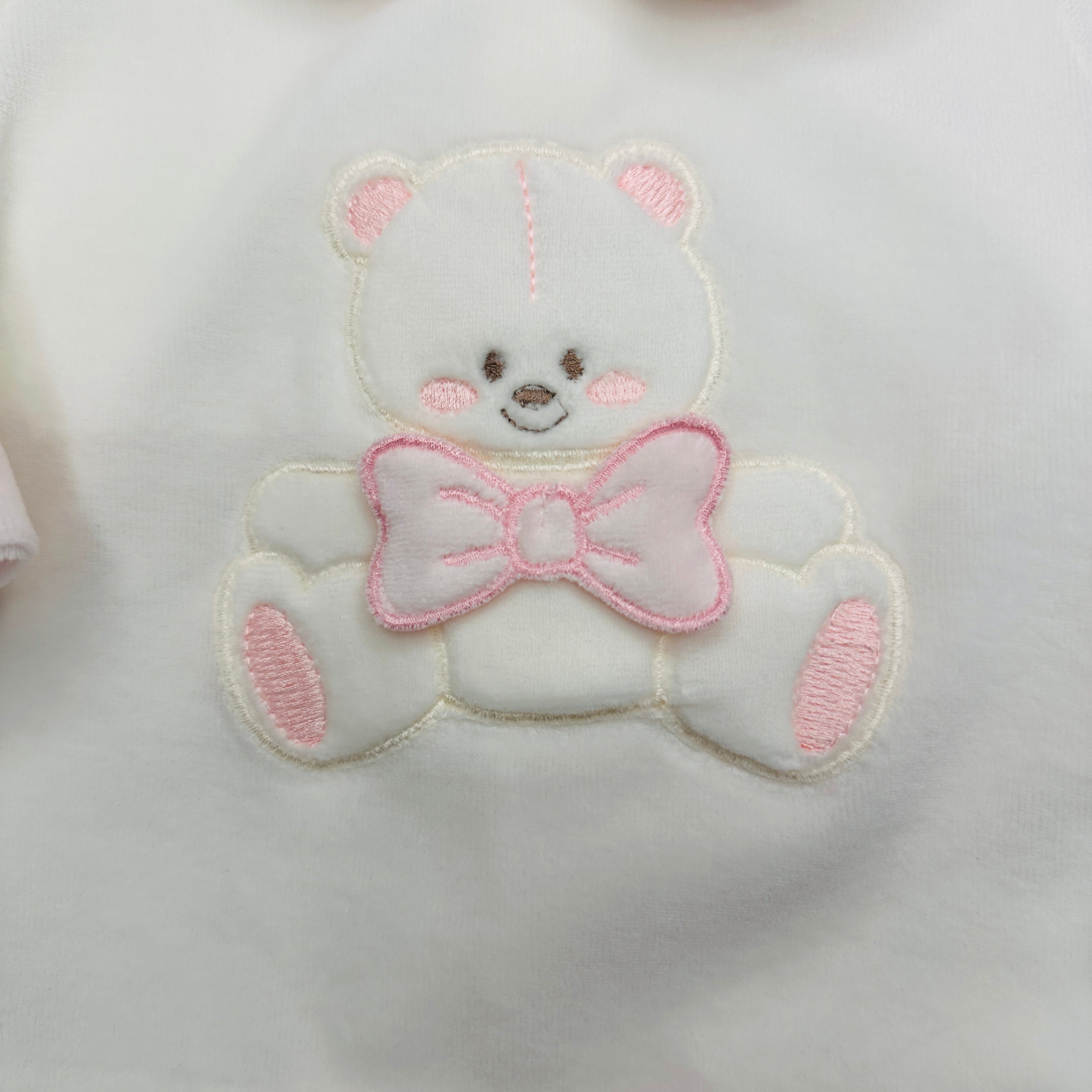 Tutina ciniglia orso fiocco rosa 31411