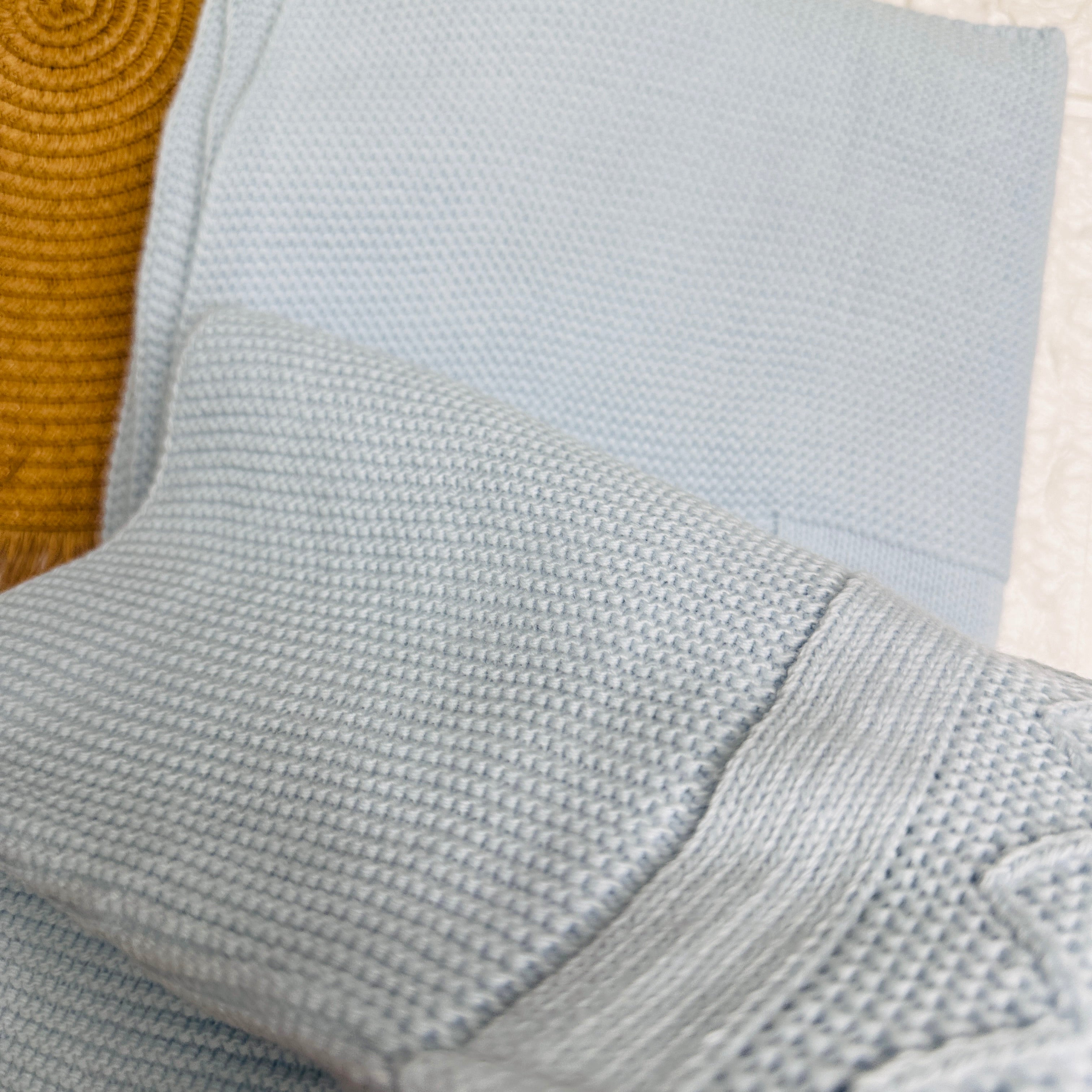 Coperta Misto filo Dim:75x90 Celeste