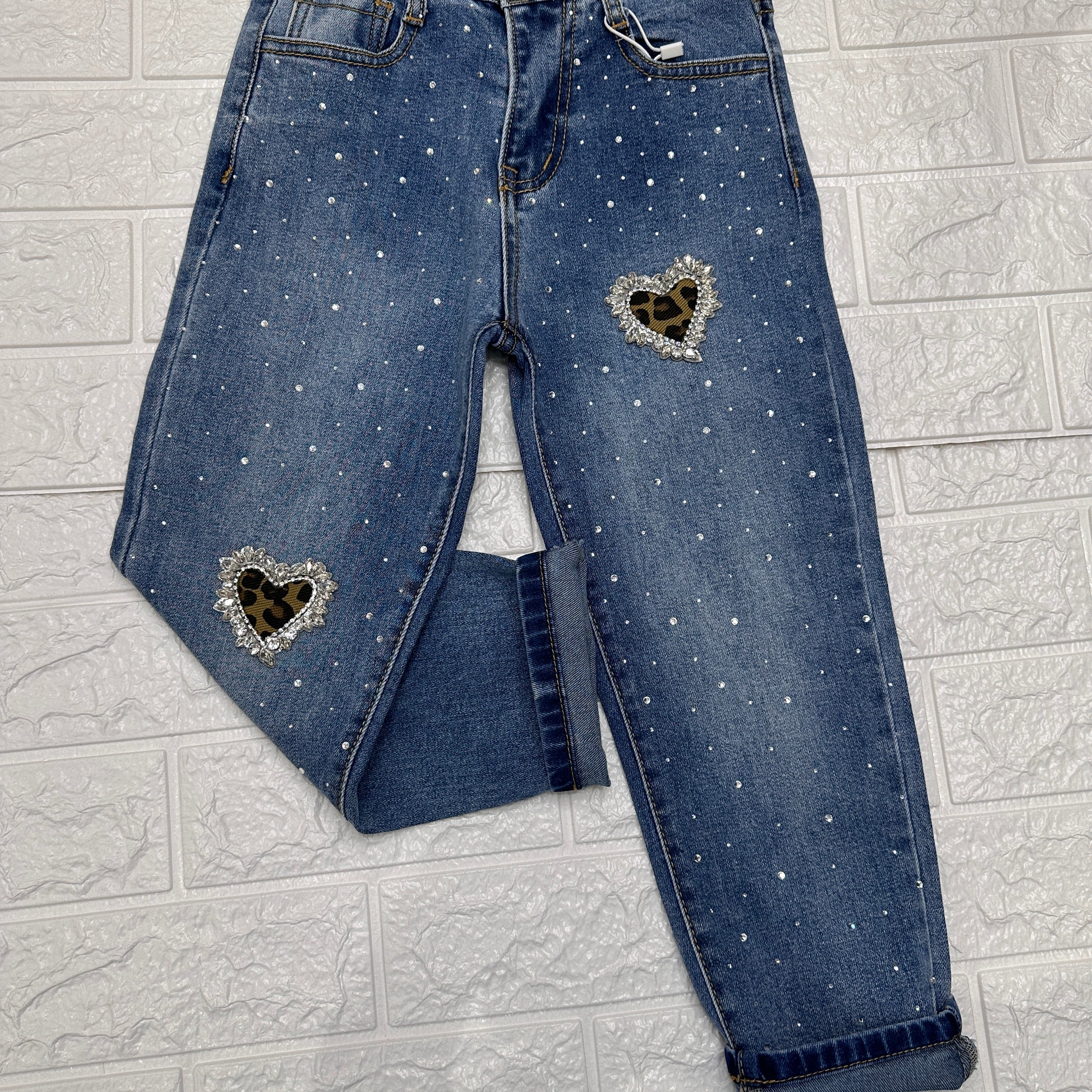 Jeans Bimba Cuore Animalier
