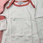 Set 4 pezzi neonato in Ciniglia rosa