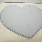 Set completo carrozzina cuore celeste