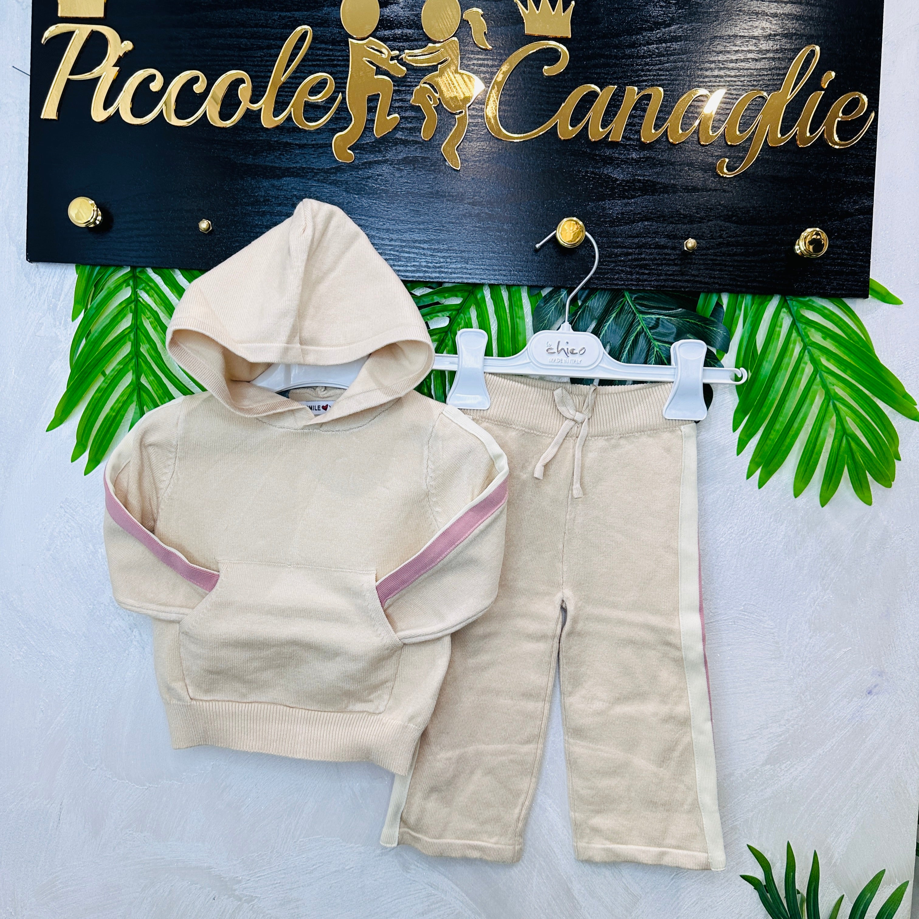 Completo freddy In maglia panna