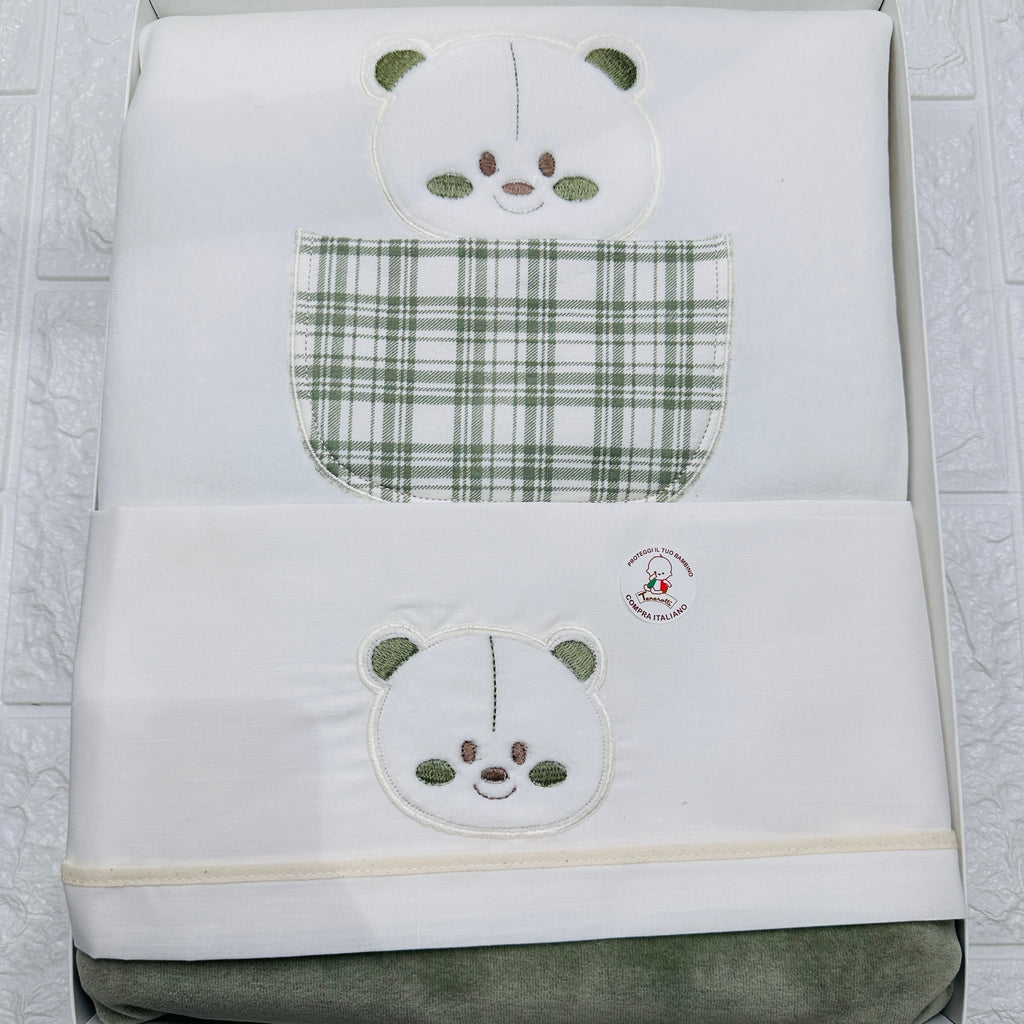 Set Nascita ciniglia orso Quadri verde