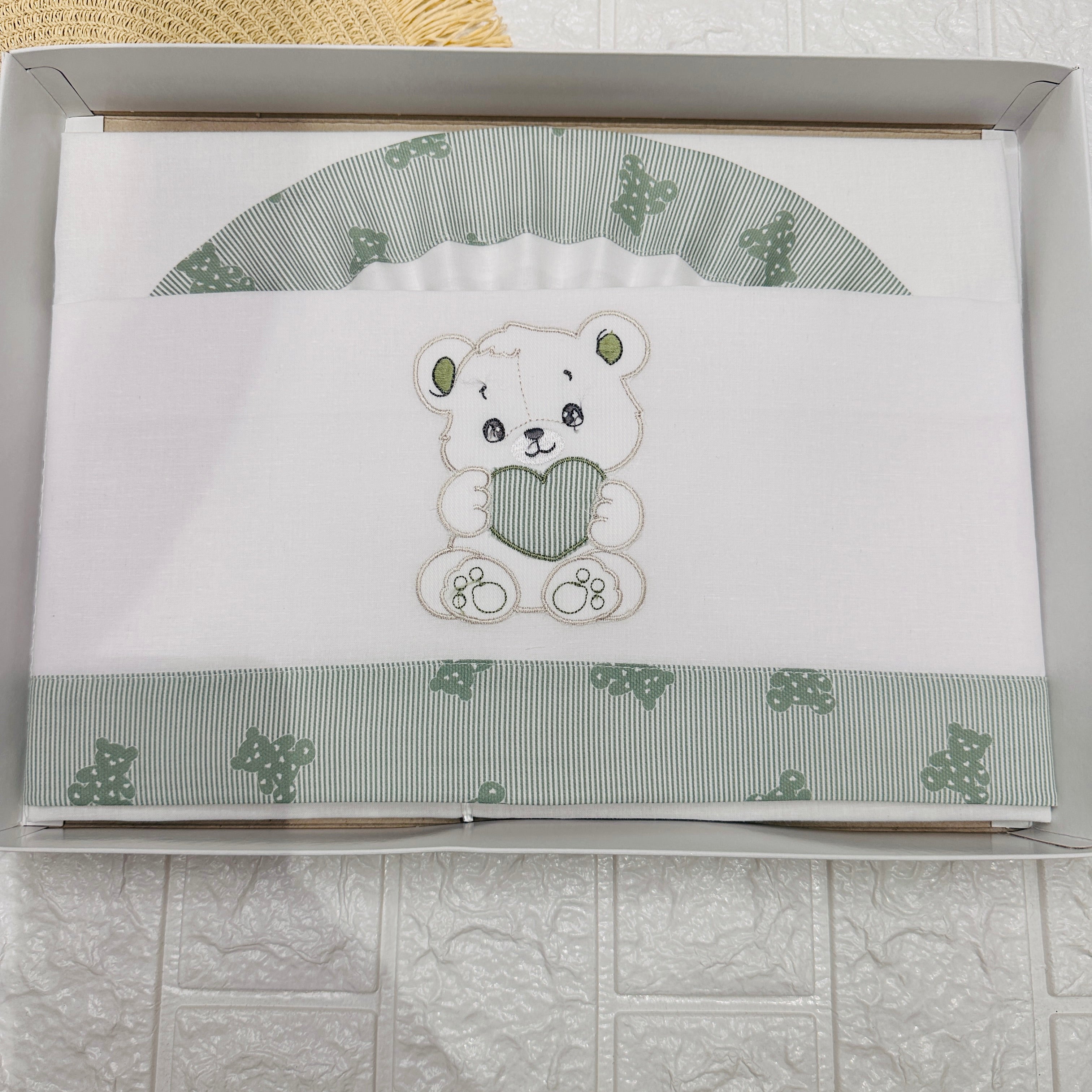 Lenzuola carrozzina orso verde ART LC015157