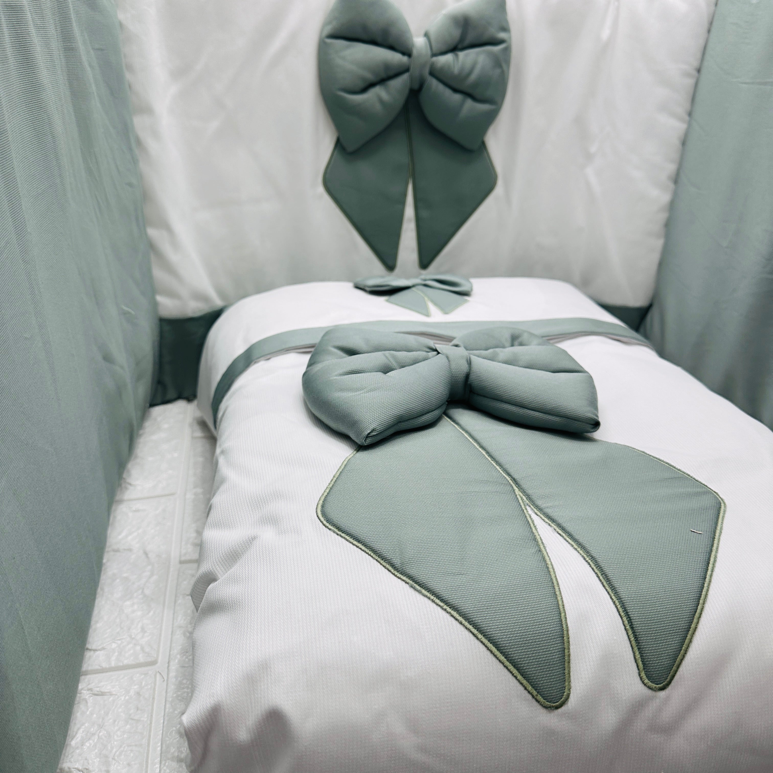 Set completo culla fiocco verde