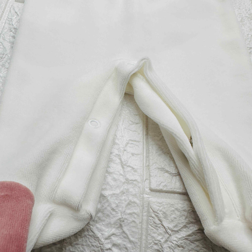 Tutina ciniglia fiocco rosa antico 30413