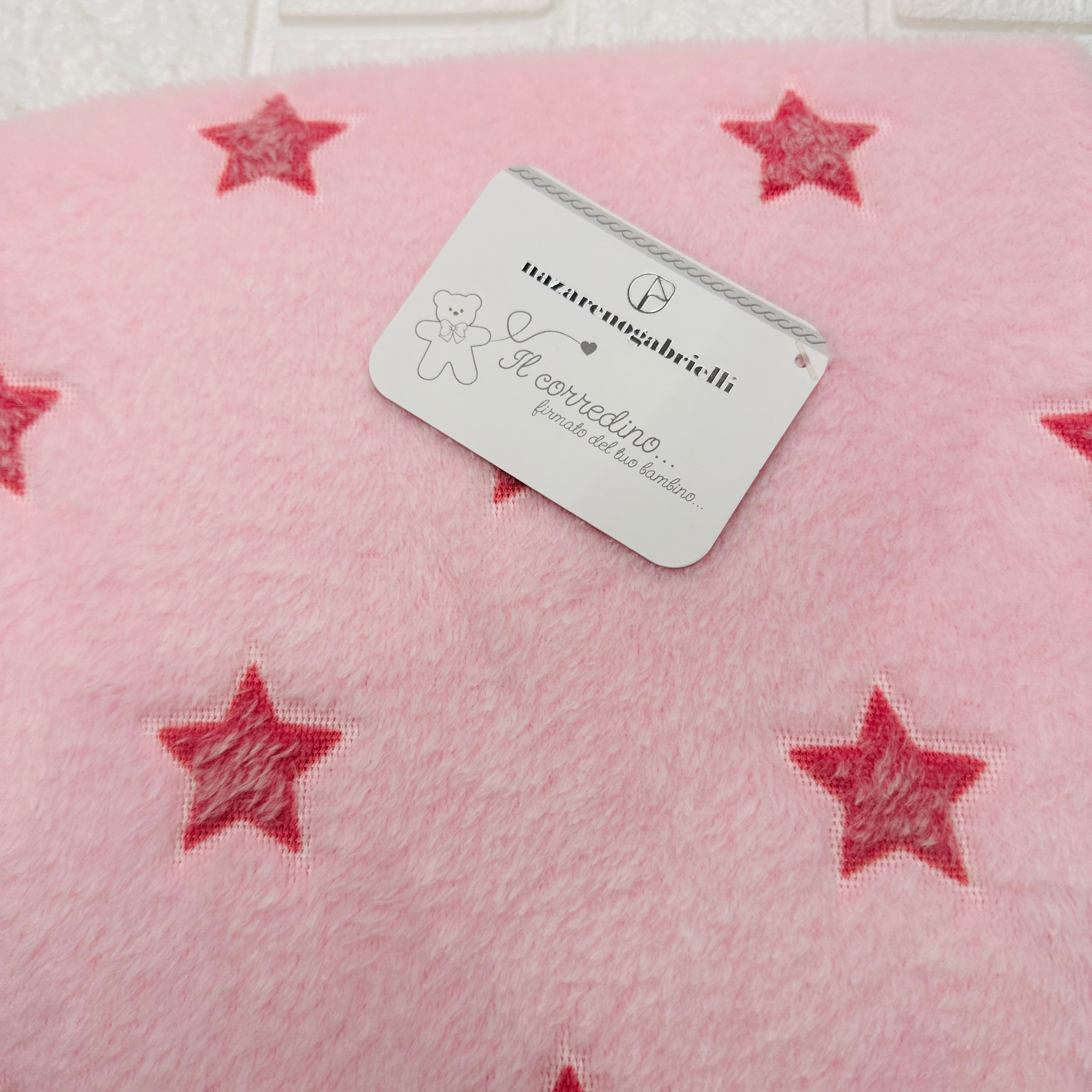 Coperta in Pile Stelle rosa