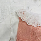 Salopette fiocco rosa