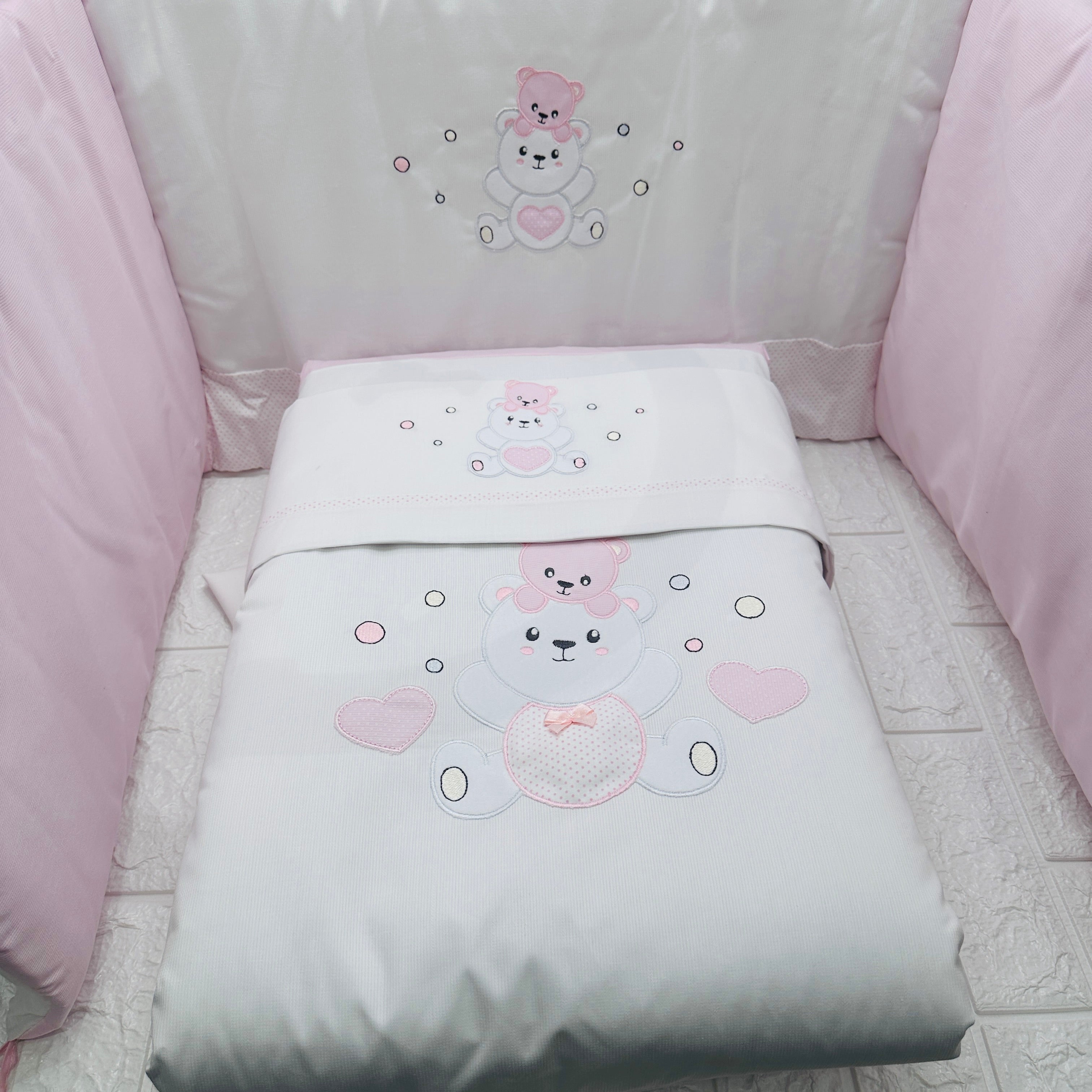 Set completo culla Orso suona  Rosa
