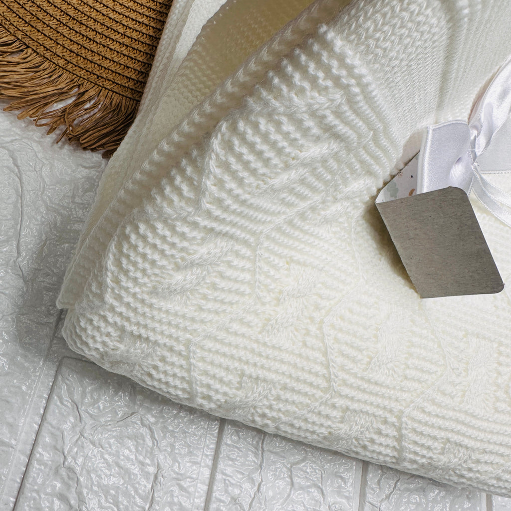 Coperta Misto filo Dim:75x90 bianca