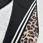 Tuta  bimba animalier nera