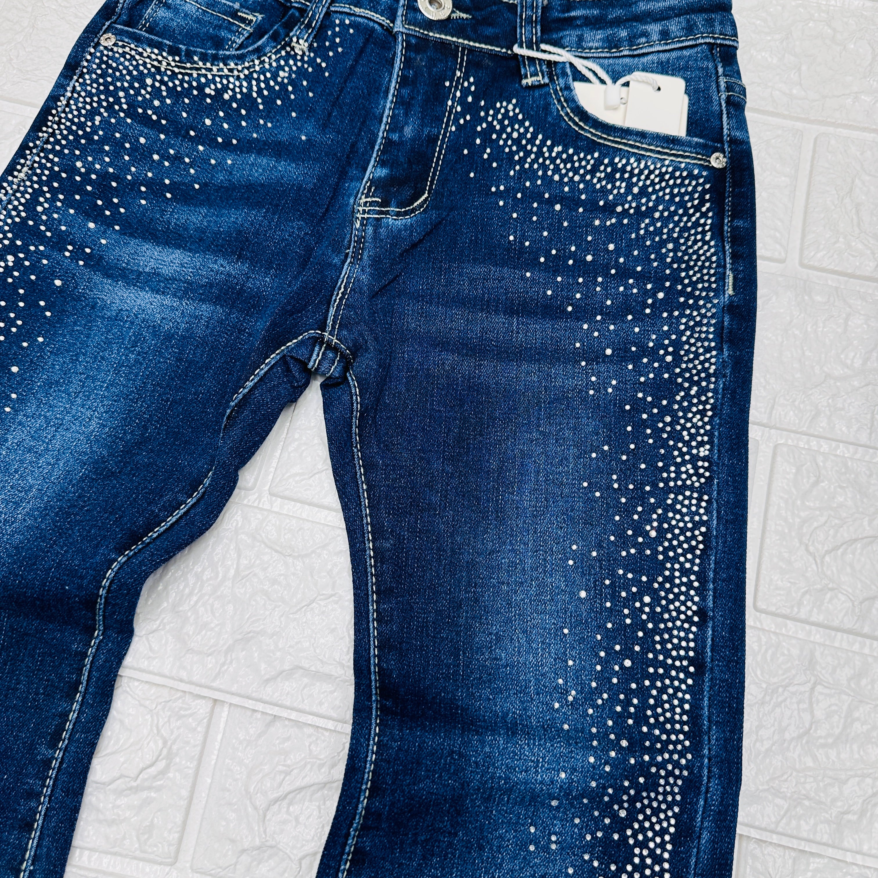 Jeans bimba brillantini Zs267