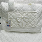 Borsa Nascita Fiocco Panna             dim 45x30x18