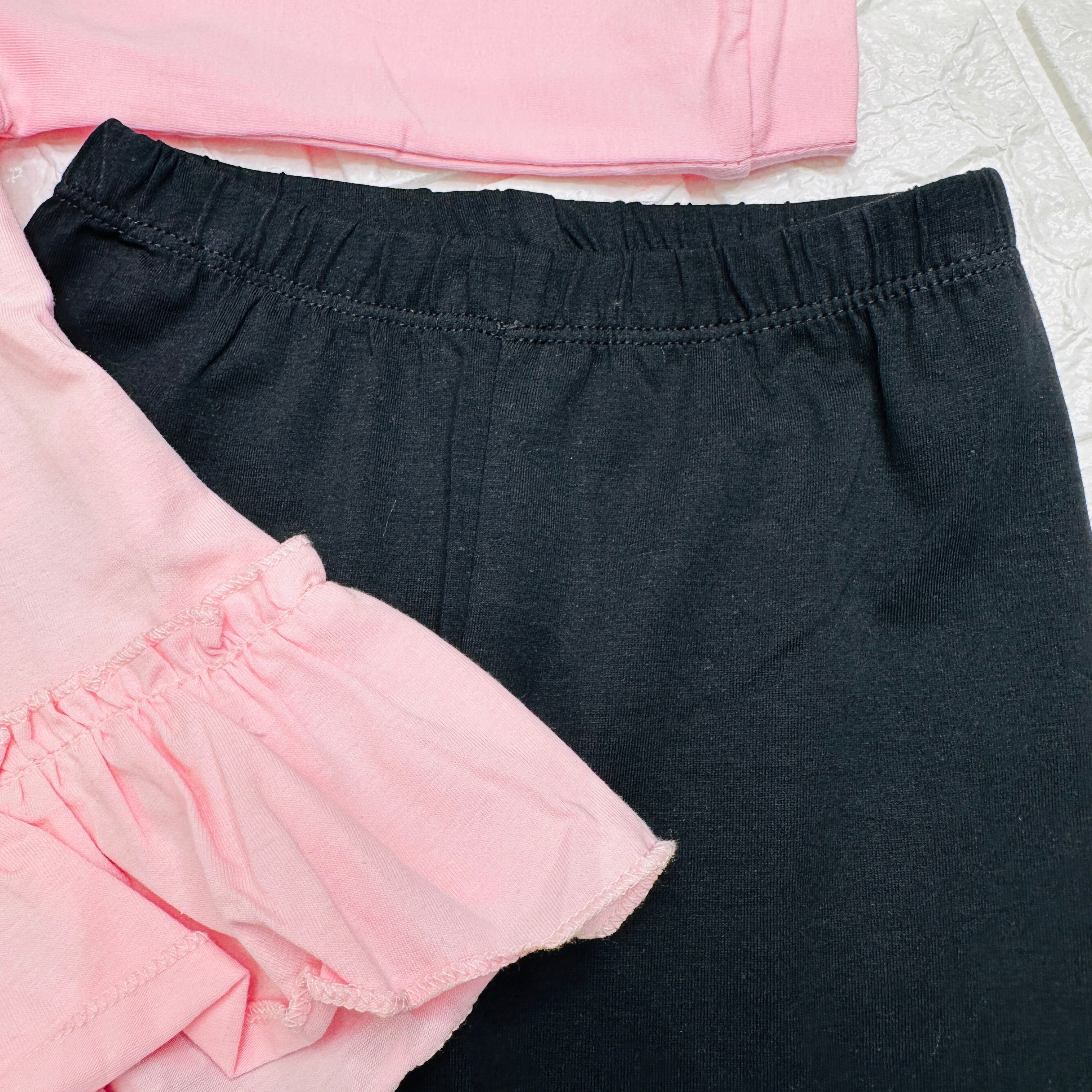 Maglia e leggings gattina rosa